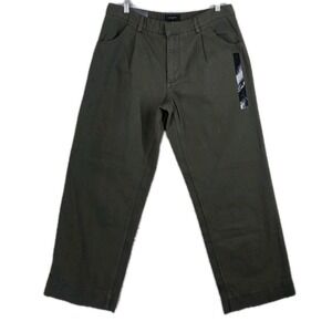 Banana Republic Twill Straight Paper Jeans Womens M 32x28 Mallard Green NWT $80